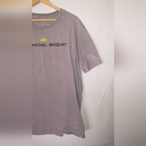 Jean Michael Basquiat Andy Warhol Gray Purple T-Shirt Large - Picture 3 of 10